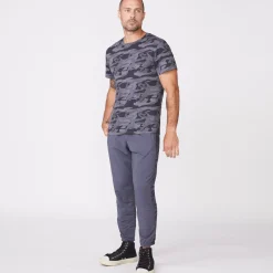 MONROW Camo Stripe Lounge Sweats VINTAGEBLACK Discount